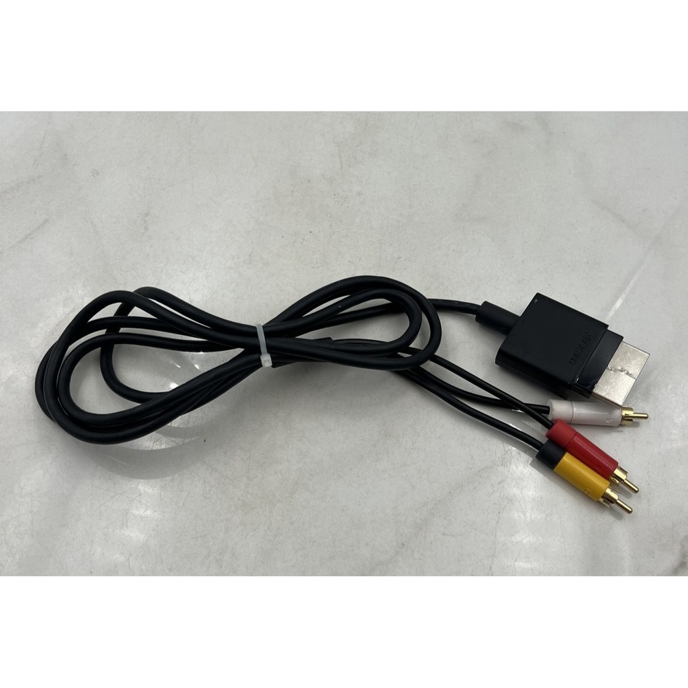 Microsoft Xbox 360 Composite AV Cable RCA Audio Video Adapter X821376-001 Black